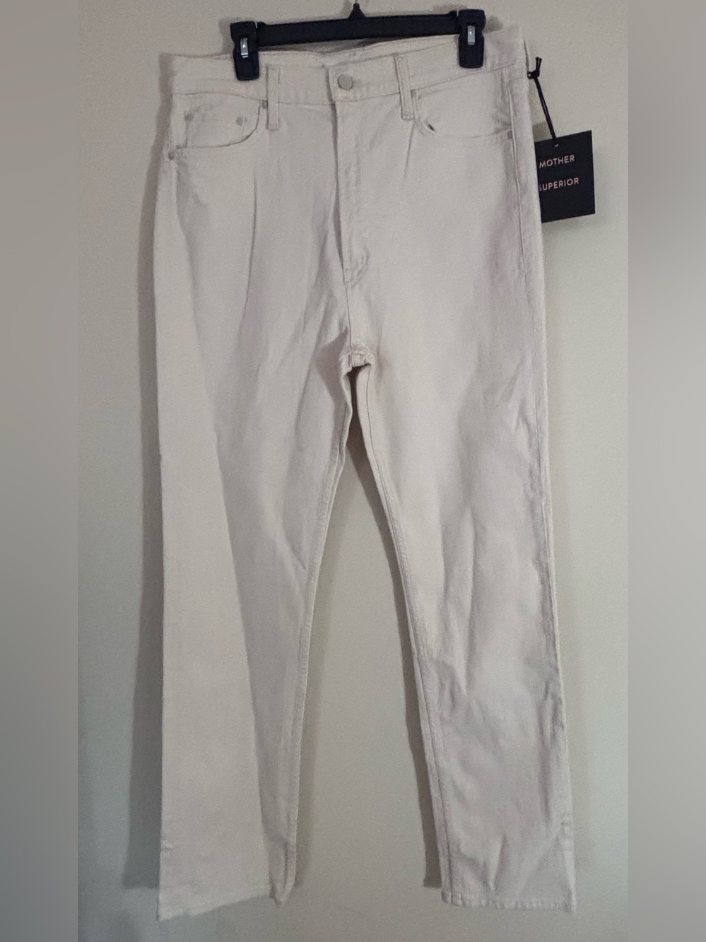 MOTHER Superior High Waisted Rider Skimp Jeans Act Natural White 33 NWT